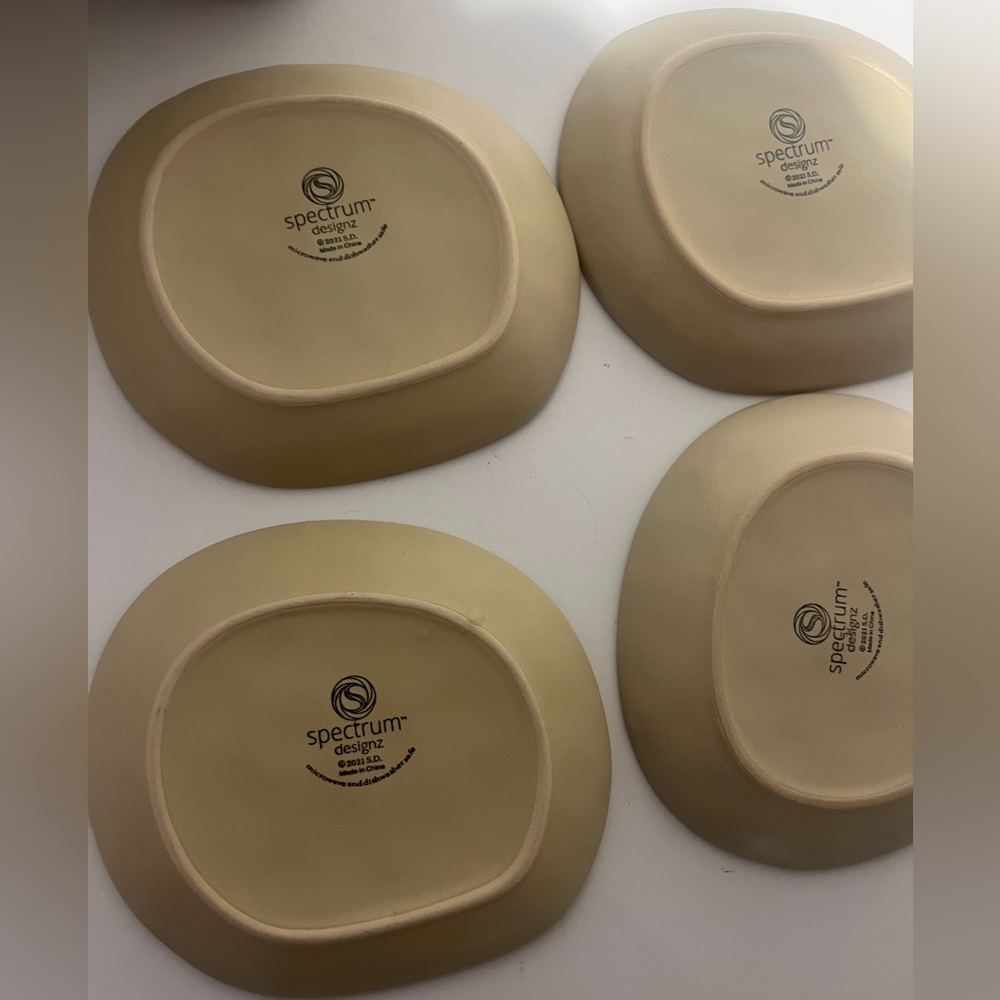 Spring Beige Multi-Color Rabbit Spring,6” Easter Dessert/Appetizer Plates NWT - Picture 10 of 14